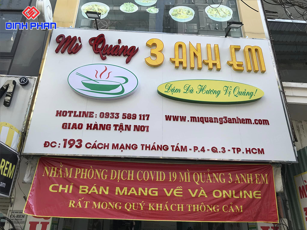 Bảng Hiệu Quán Ăn Giá Rẻ, Gia Công Nhanh