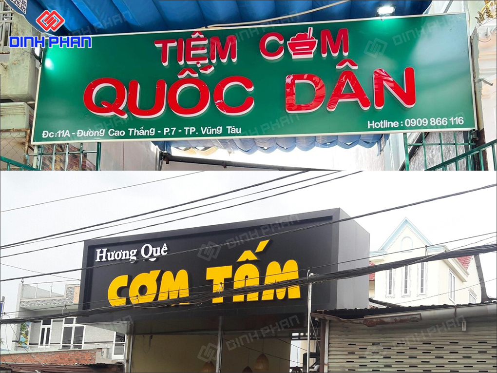 Bảng Hiệu Quán Ăn Giá Rẻ, Gia Công Nhanh