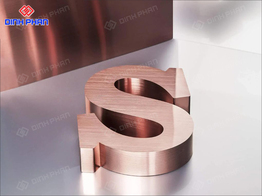 Gia Công Chữ Inox Hồng Sang Trọng, Giá Rẻ