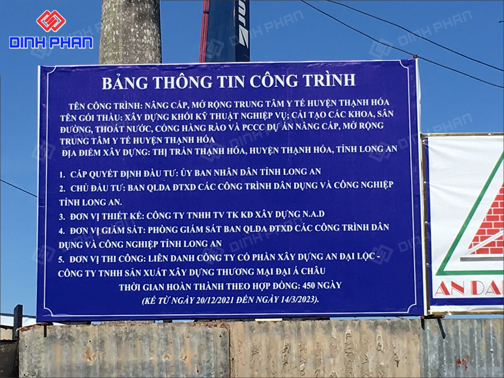 Làm Bảng Hiệu Công Trình Trọn Gói, Giá Rẻ