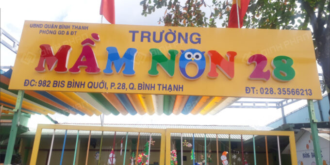 Làm Bảng Hiệu Trường Học Trọn Gói, Giá Rẻ