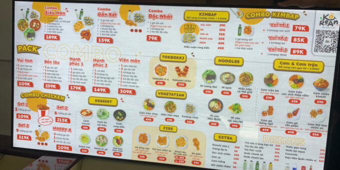 Gia Công Hộp Đèn Menu Nổi Bật, Giá Rẻ