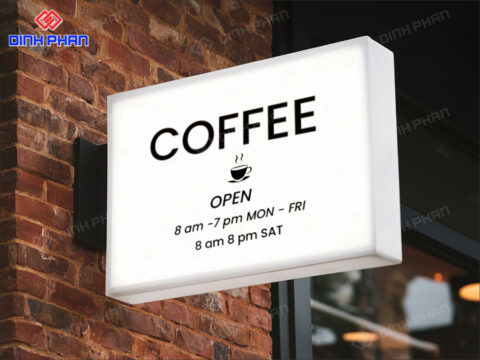 Làm Hộp Đèn Quán Cafe Đẹp, Rẻ, Thu Hút