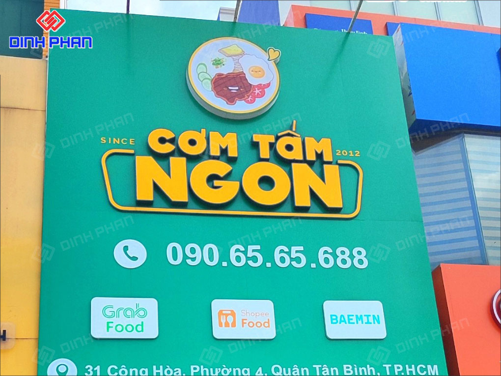 Làm Bảng Hiệu Cơm Tấm Hấp Dẫn, Giá Rẻ