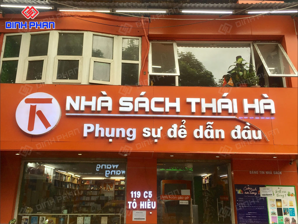 Làm Bảng Hiệu Nhà Sách Hiện Đại, Trọn Gói