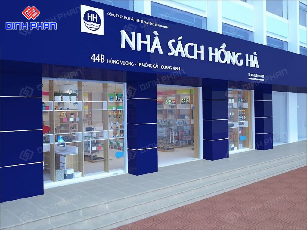 Làm Bảng Hiệu Nhà Sách Hiện Đại, Trọn Gói