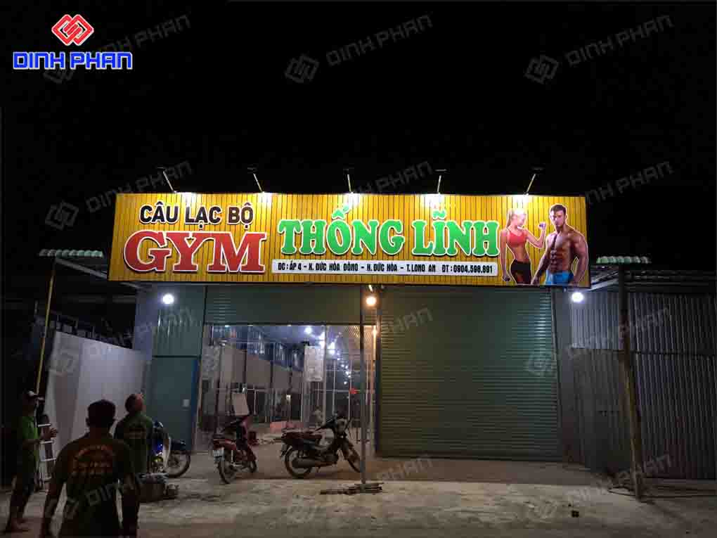 Làm Bảng Hiệu Phòng Gym Chất, Phong Cách