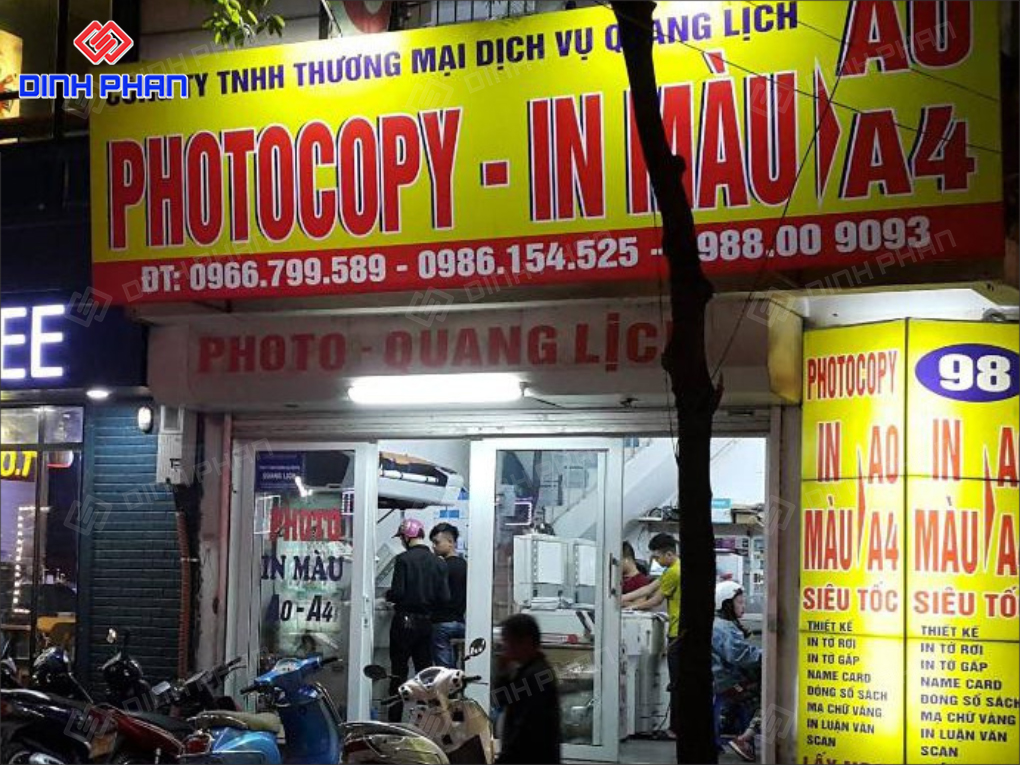 Làm Bảng Hiệu Photocopy Nổi Bật, Hiệu Quả