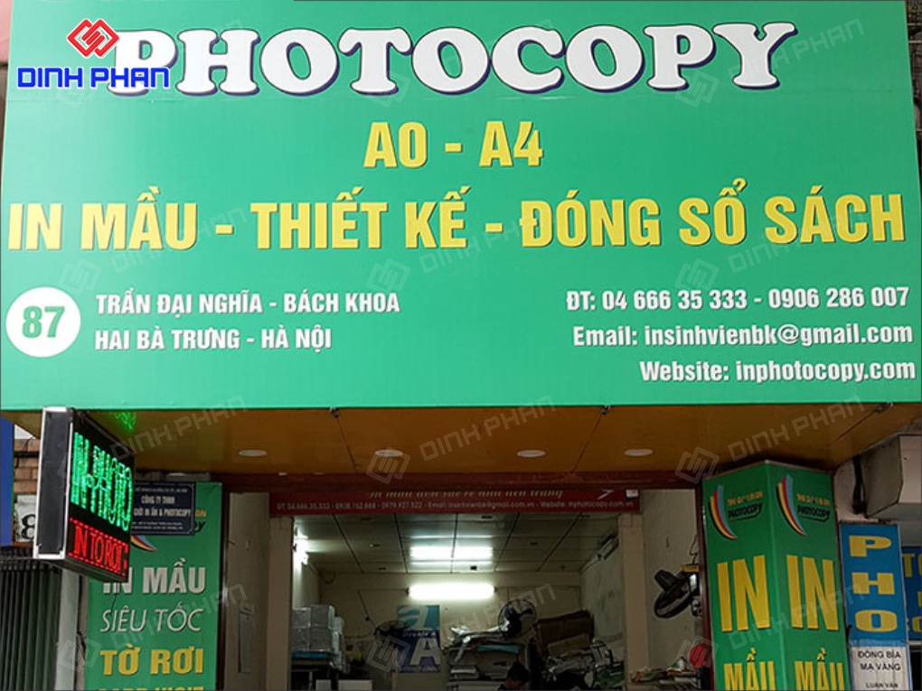 Làm Bảng Hiệu Photocopy Nổi Bật, Hiệu Quả