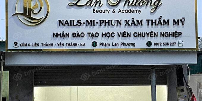 Làm Bảng Hiệu Phun Xăm Thẩm Mỹ Đẹp, Sang