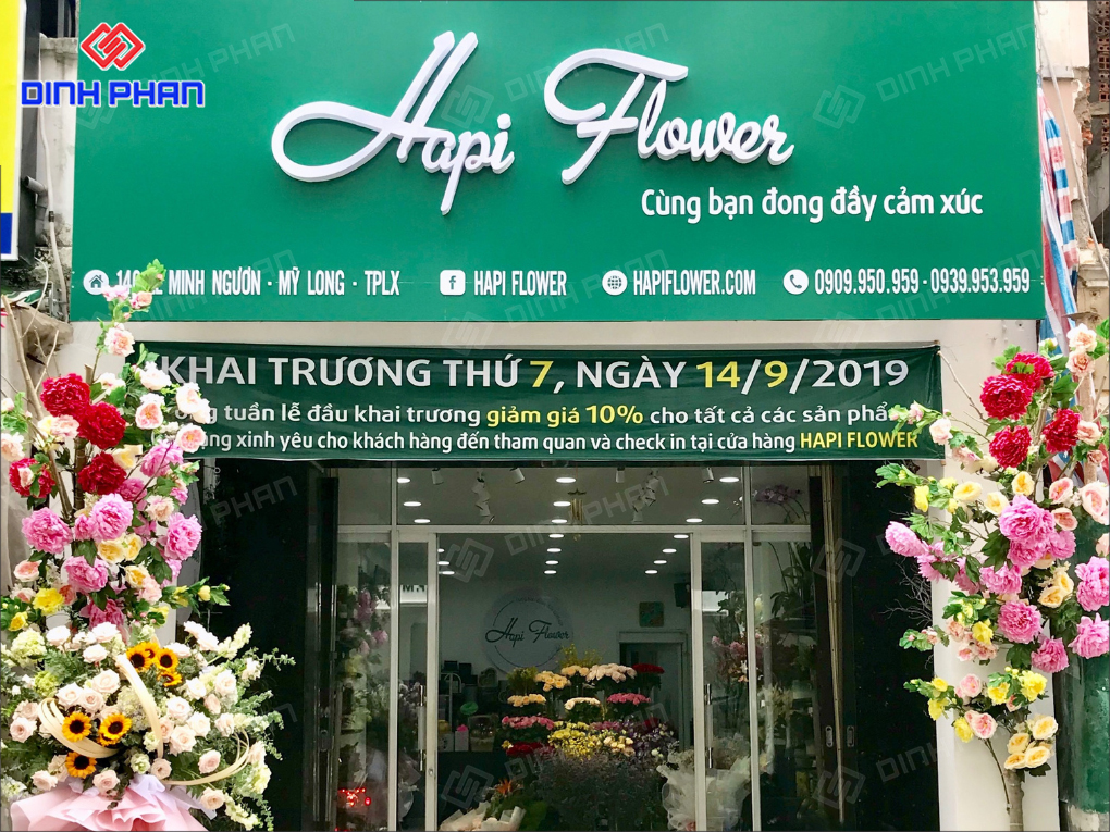 Làm Bảng Hiệu Shop Hoa Trang Nhã, Tinh Tế