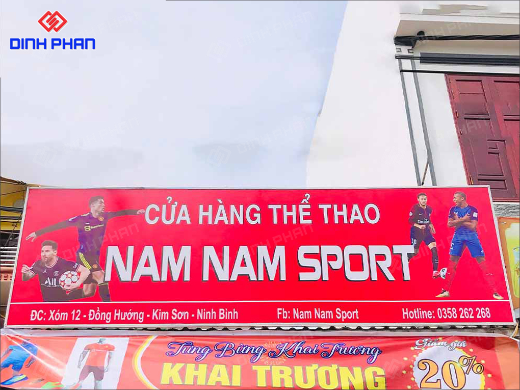 Làm Bảng Hiệu Shop Thể Thao Bền Đẹp, Chất