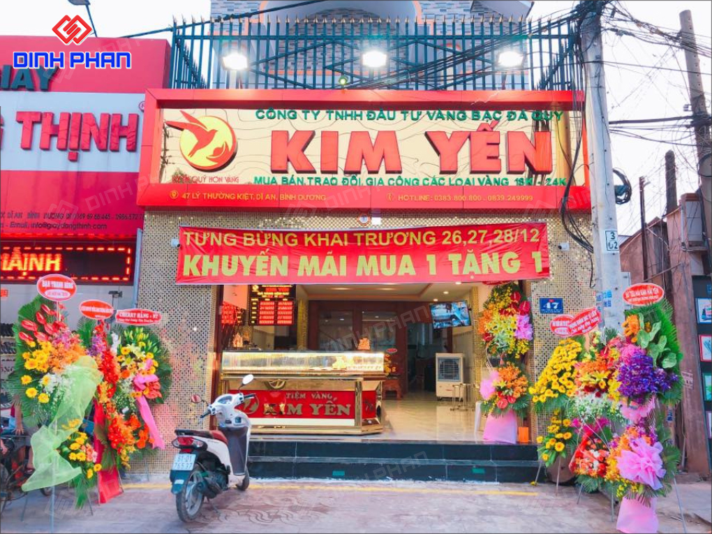 Làm Bảng Hiệu Tiệm Vàng Đẹp, Phong Thủy