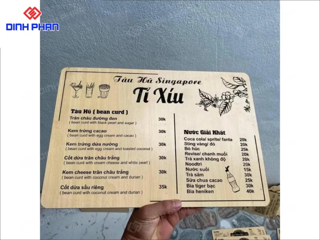 In Menu Theo Yêu Cầu, Giá Rẻ, Lấy Nhanh