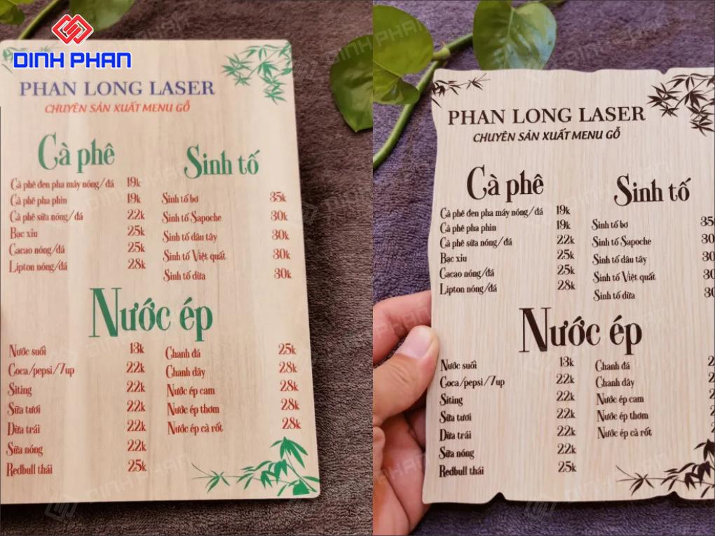 In Menu Theo Yêu Cầu, Giá Rẻ, Lấy Nhanh