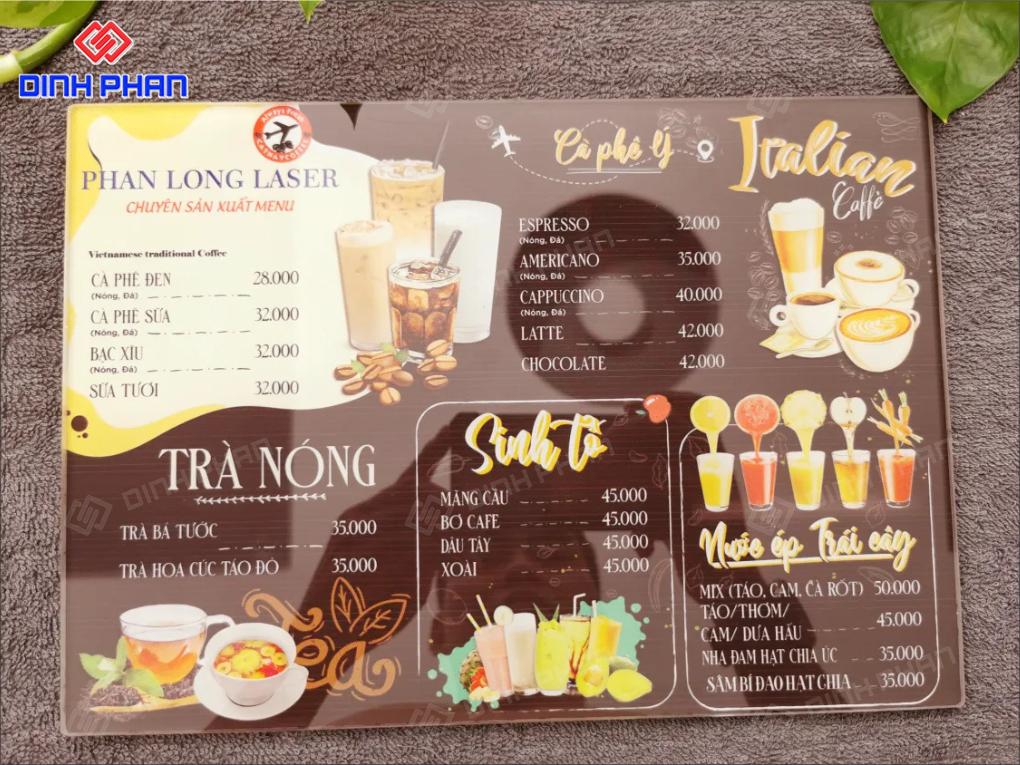 In Menu Theo Yêu Cầu, Giá Rẻ, Lấy Nhanh