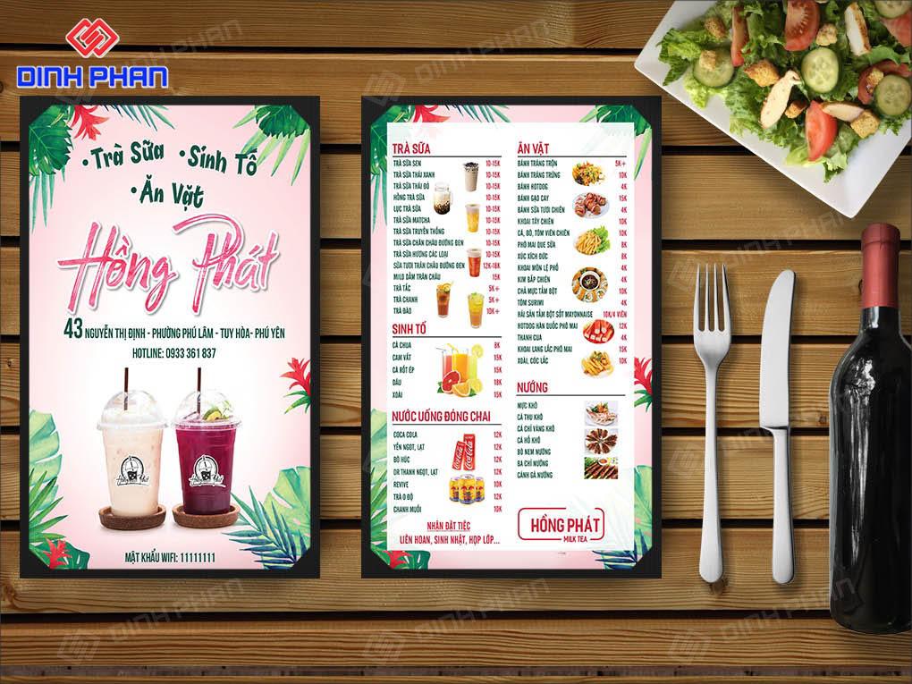 In Menu Theo Yêu Cầu, Giá Rẻ, Lấy Nhanh