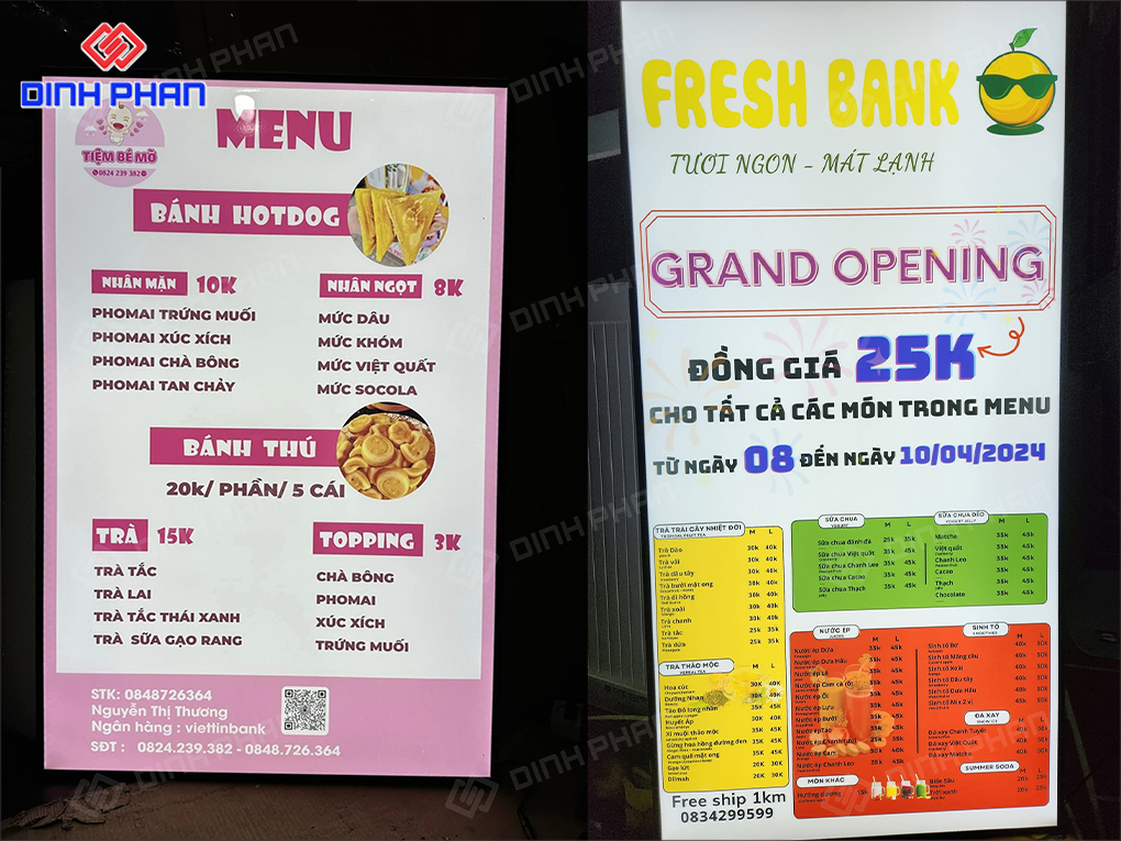 Gia Công Tranh Điện Menu Đẹp, Hiện Đại