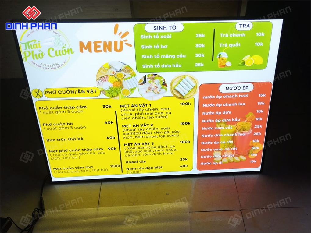 Gia Công Tranh Điện Menu Đẹp, Hiện Đại