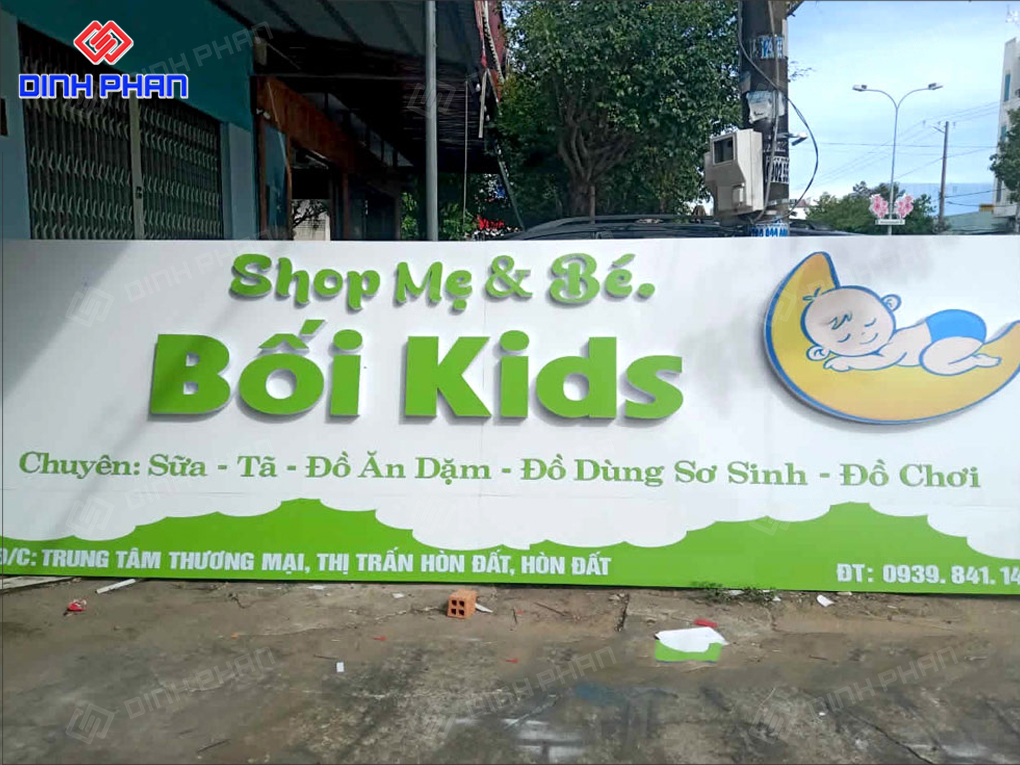 Làm Bảng Hiệu Shop Mẹ Và Bé Đẹp, Thu Hút