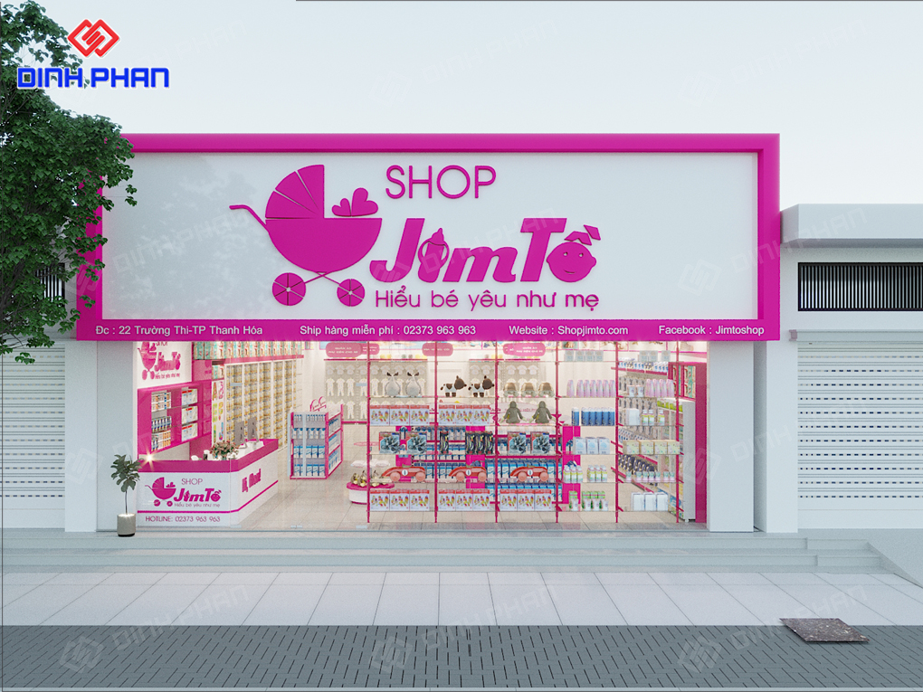 Làm Bảng Hiệu Shop Mẹ Và Bé Đẹp, Thu Hút