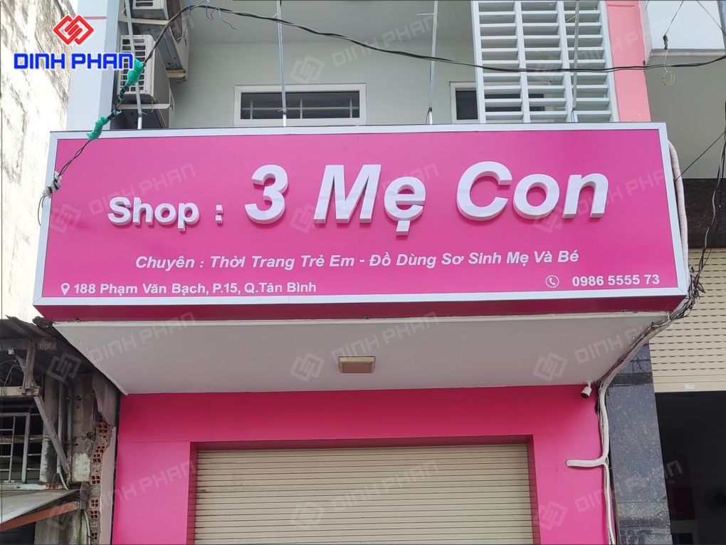 Làm Bảng Hiệu Shop Mẹ Và Bé Đẹp, Thu Hút