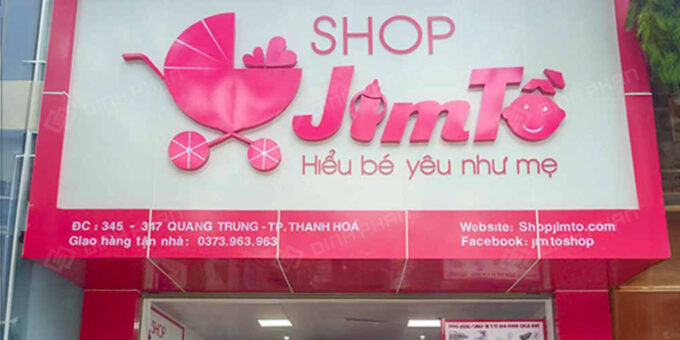 Làm Bảng Hiệu Shop Mẹ Và Bé Đẹp, Thu Hút