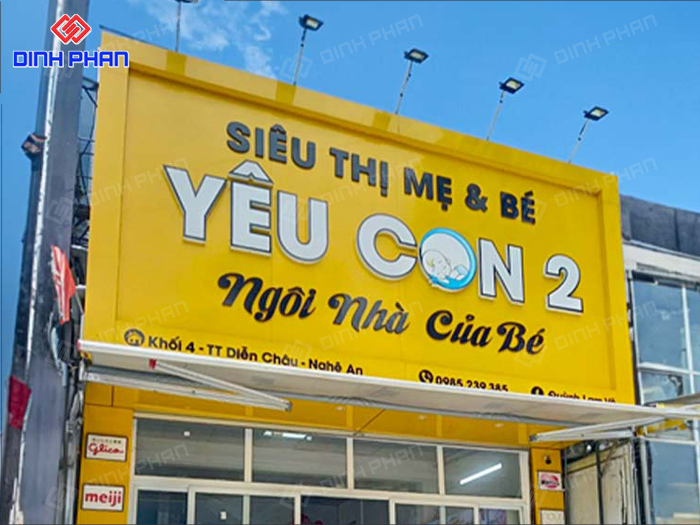 Làm Bảng Hiệu Shop Mẹ Và Bé Đẹp, Thu Hút